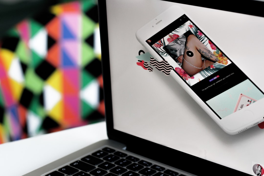 UI/UX concept design on a MacBook Pro screen from SKIN WordPress blog theme. https://themeforest.net/item/skin-gradientpowered-creative-wordpress-blog-theme/20389169?ref=NordWood